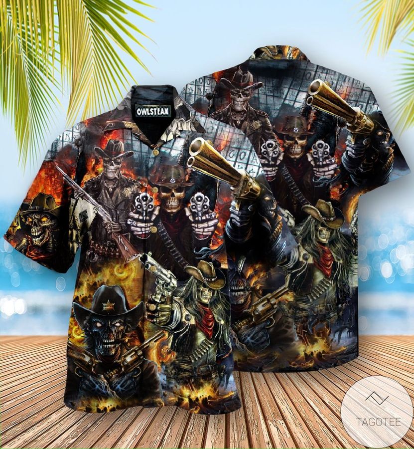 Skull No Guts No Glory Hawaiian Shirt