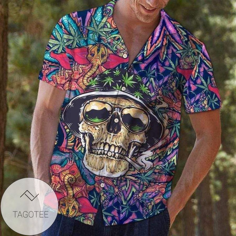 Skull Weed Tropical Hawaiian Aloha Shirts