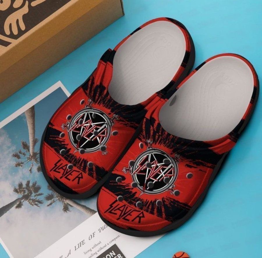 Slayer Gift For Lover Rubber Crocs Crocband Clogs, Comfy Footwear Tl97