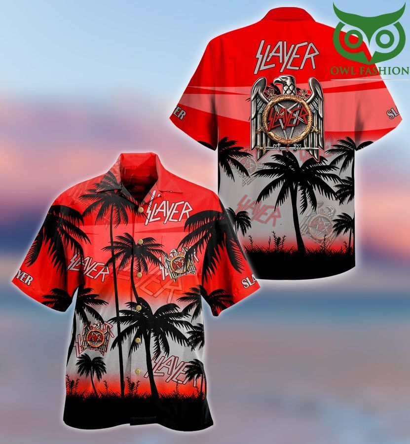 Slayer Music red sea Palm Hawaiian Shirt