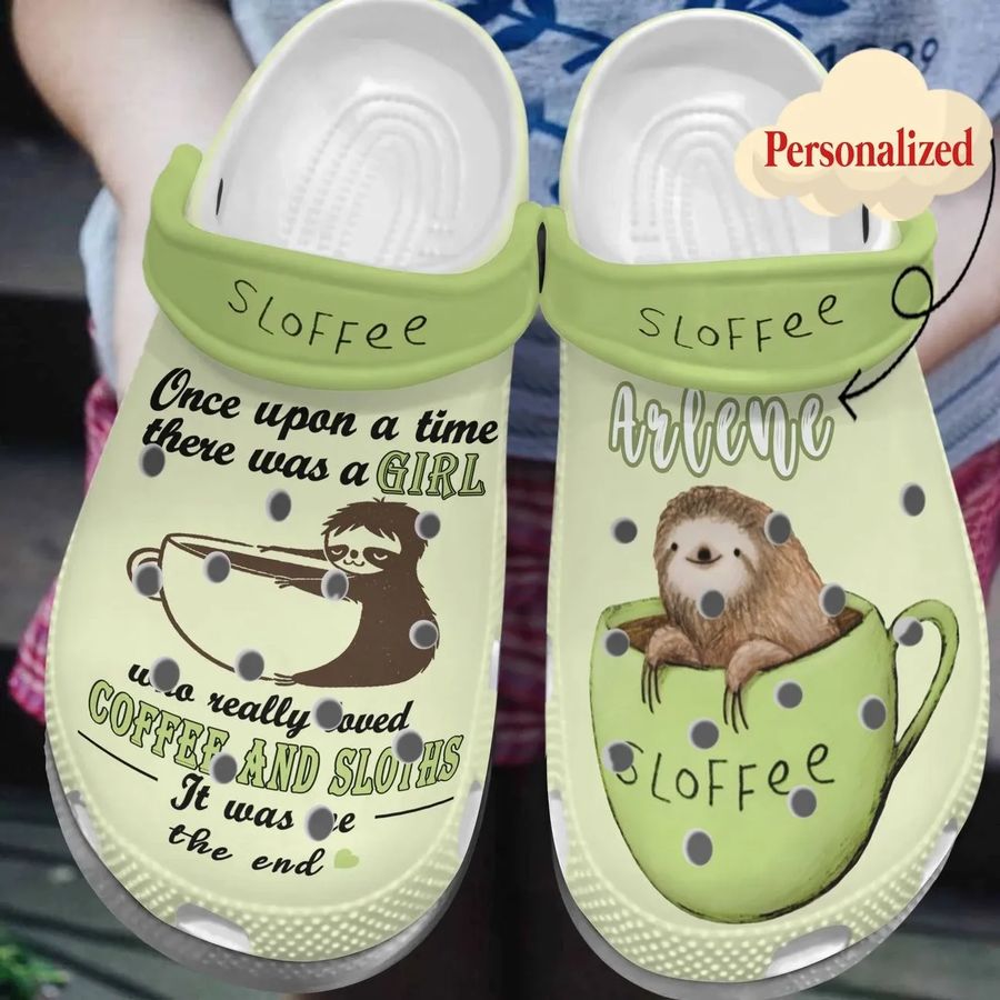 Sloffee Personalized Clog Custom Crocs Comfortablefashion Style Comfortable For Women Men Kid Print 3D Coffee And Sloths