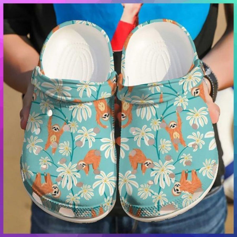 Sloth Daisy Adults Kids Crocs Crocband Clog Shoes For Men Women Ht