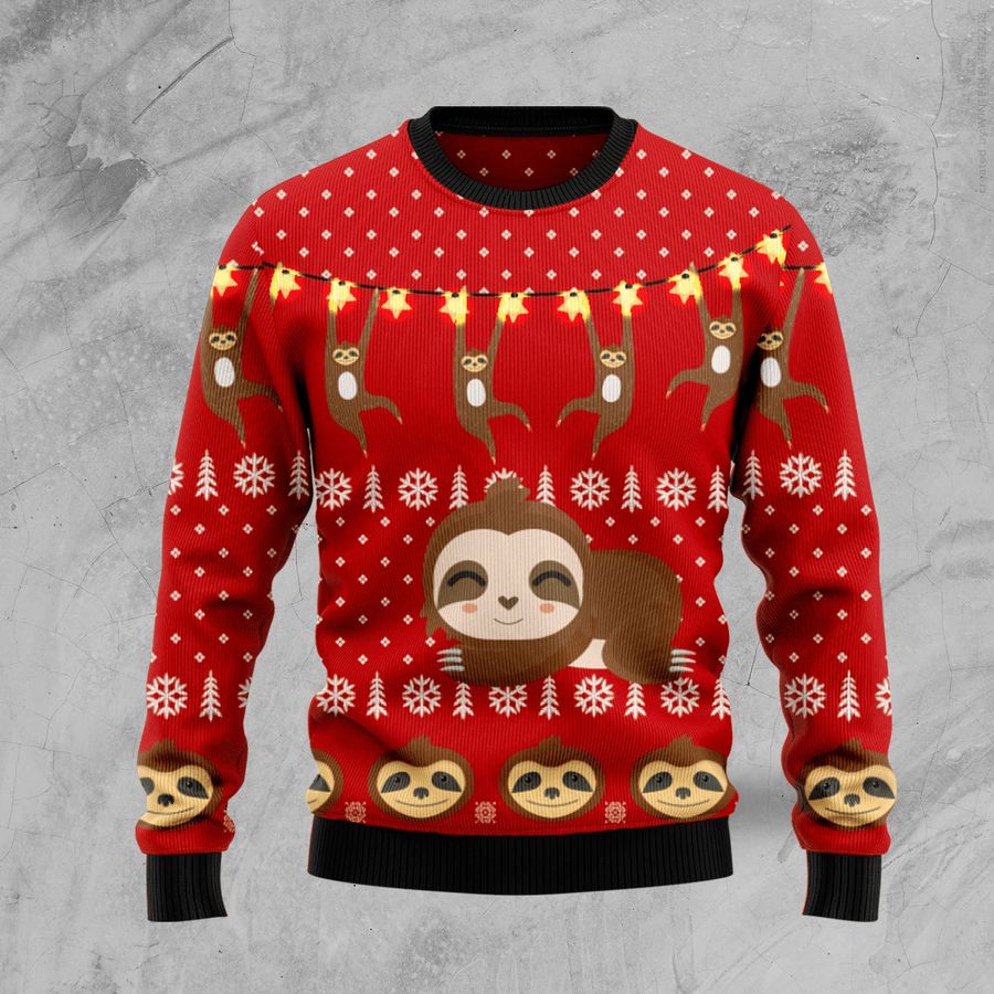 Sloth Lover Christmas Ugly Sweater - 575