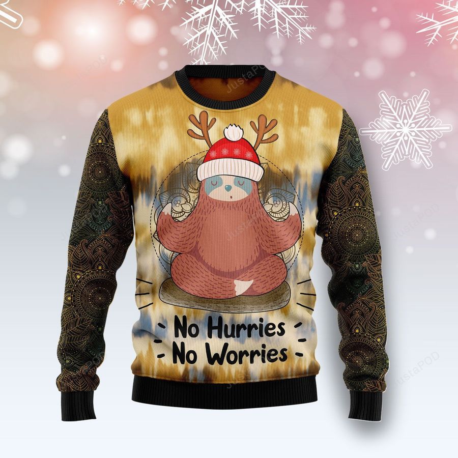 Sloth Mandala Ugly Christmas Sweater Ugly Sweater Christmas Sweaters Hoodie