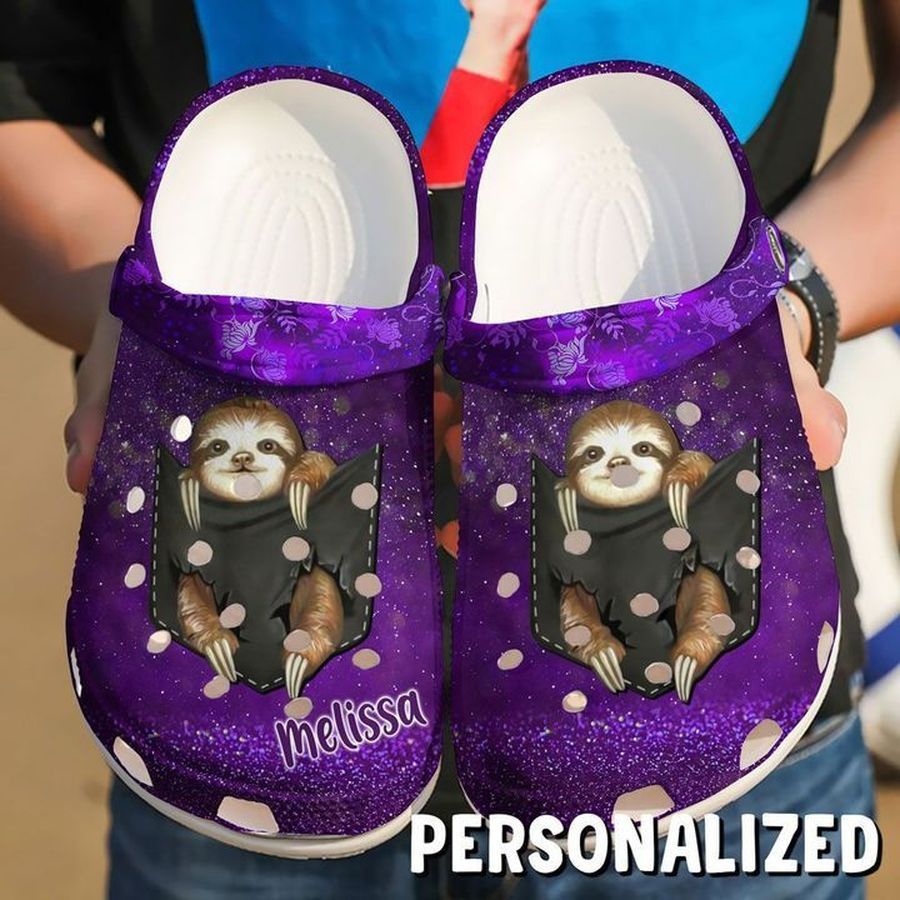 Sloth Personalized Baby In Pocket Sku 2221 Crocs Crocband Clog Comfortable For Mens Womens Classic Clog Water Shoes