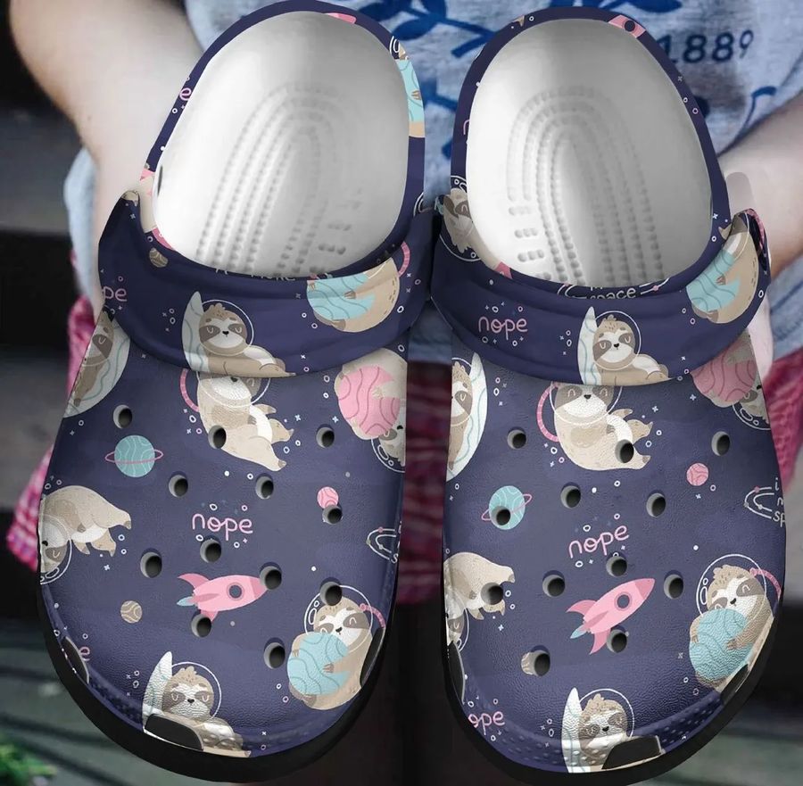 Sloth Personalized Clog Custom Crocs Comfortablefashion Style Comfortable For Women Men Kid Print 3D Sloths In Space