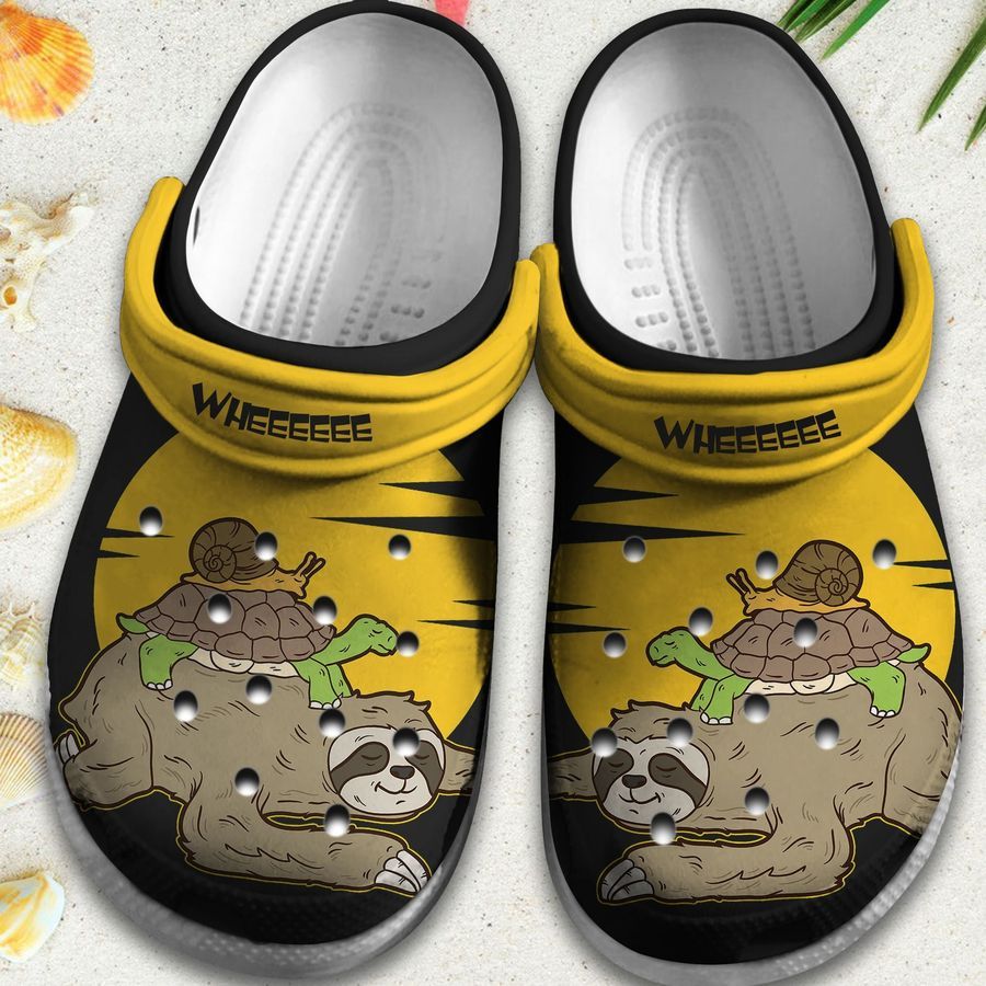 Sloth Turtle Snail Wheee Crocs Cogs Shoes Birthday Gift For Son Daughter - Sl-Turtle