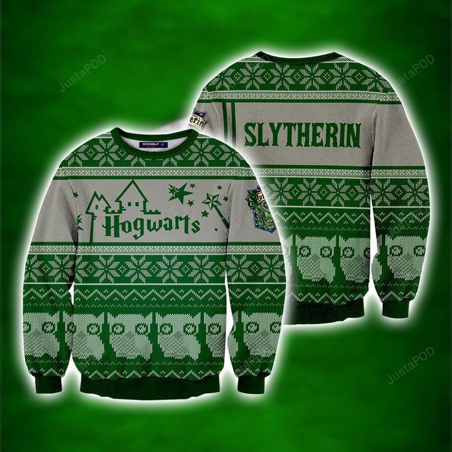 Slytherin Harry Potter Ugly Christmas Sweater, All Over Print Sweatshirt, Ugly Sweater, Christmas Sweaters, Hoodie, Sweater