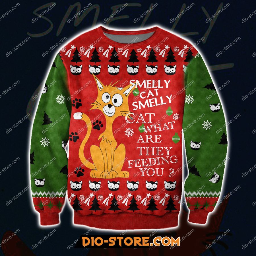 Smelly Cat- Phoebe From Friends Movie 3D All Over Print Ugly Christmas Sweater Hoodie All Over Printed Cint10347, All Over Print, 3D Tshirt, Hoodie
