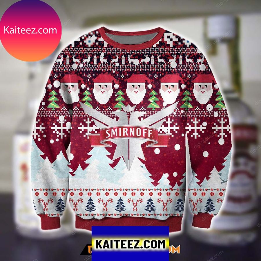 Smirnoff Vodka Wine Knitting Pattern Christmas Ugly Sweater