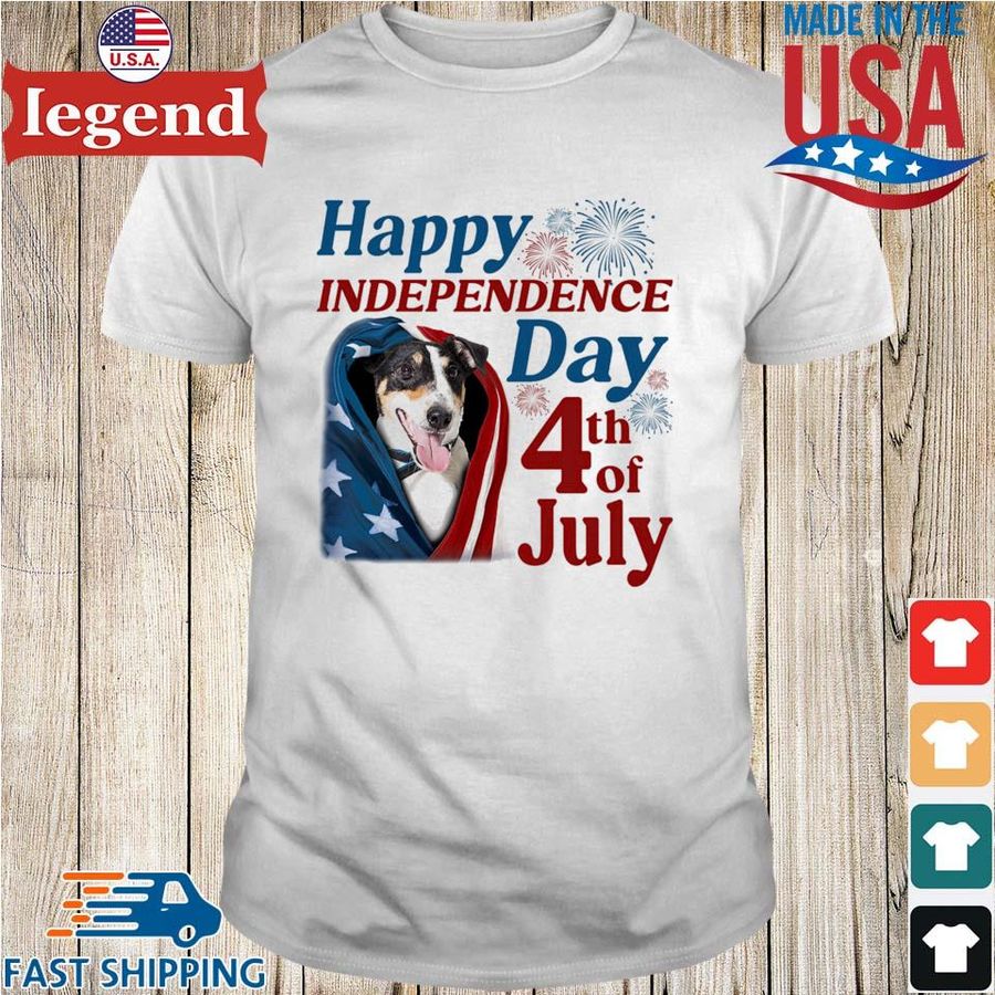 Smooth Fox Terrier Happy 4th Of July Independence Day American Flag Shirt