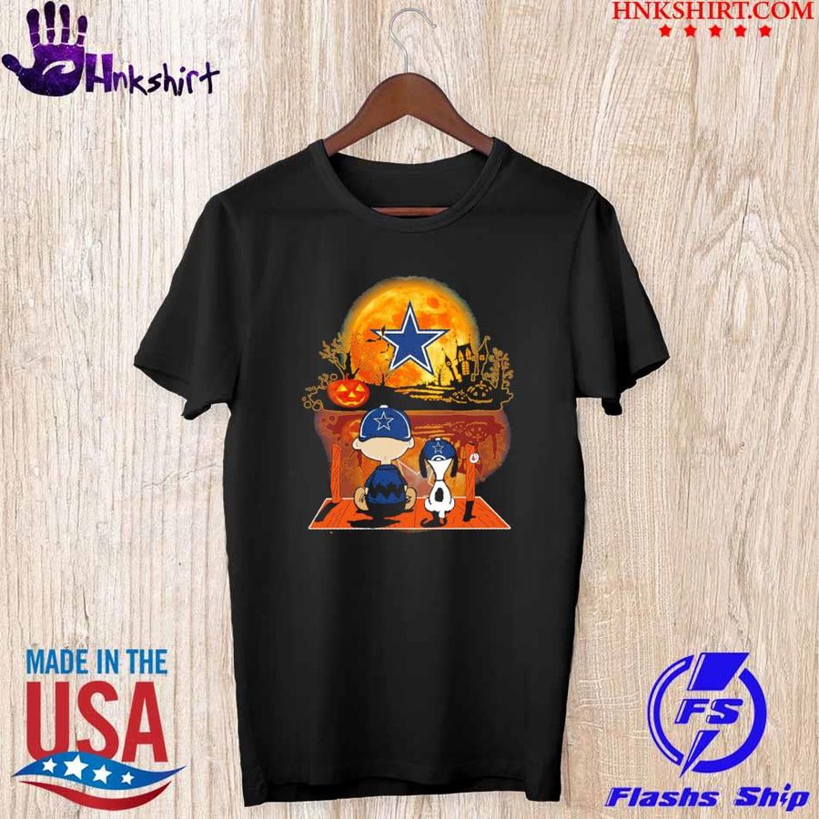 Snoopy and Charlie Brown watching Dallas Cowboys halloween shirt