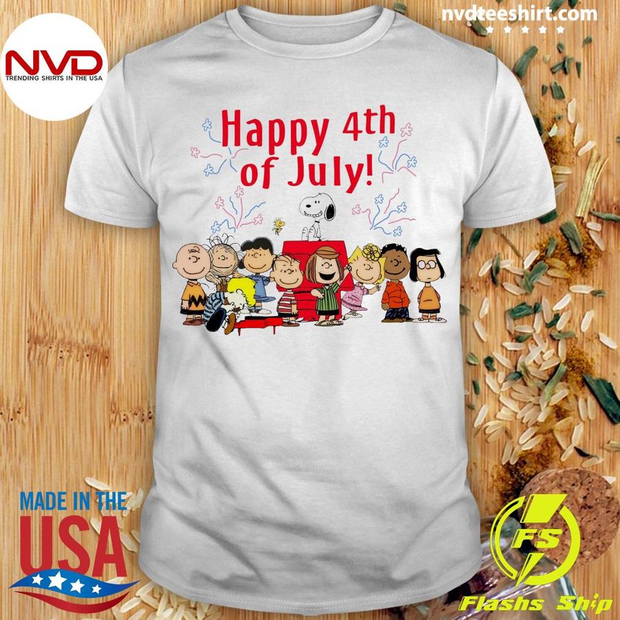 Snoopy And Peanuts Characters Happy 4th Of July Shirt