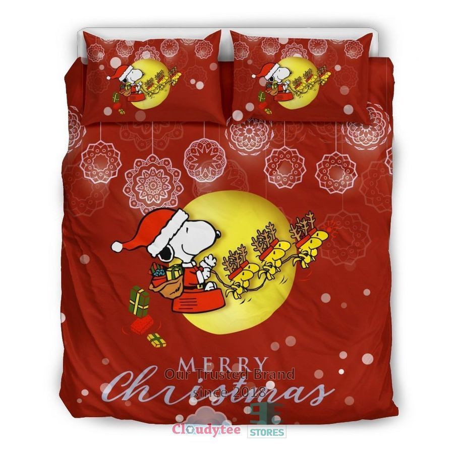 Snoopy And Wood Stock Merry Christmas Bedding Set – LIMITED EDITION