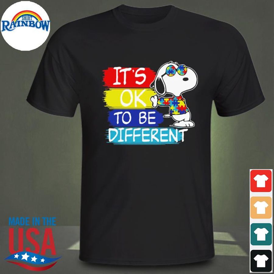 Snoopy Autism it's ok to be different shirt