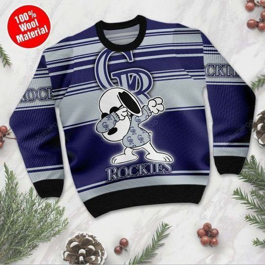Snoopy Colorado Rockies Ugly Christmas Sweater All Over Print Sweatshirt