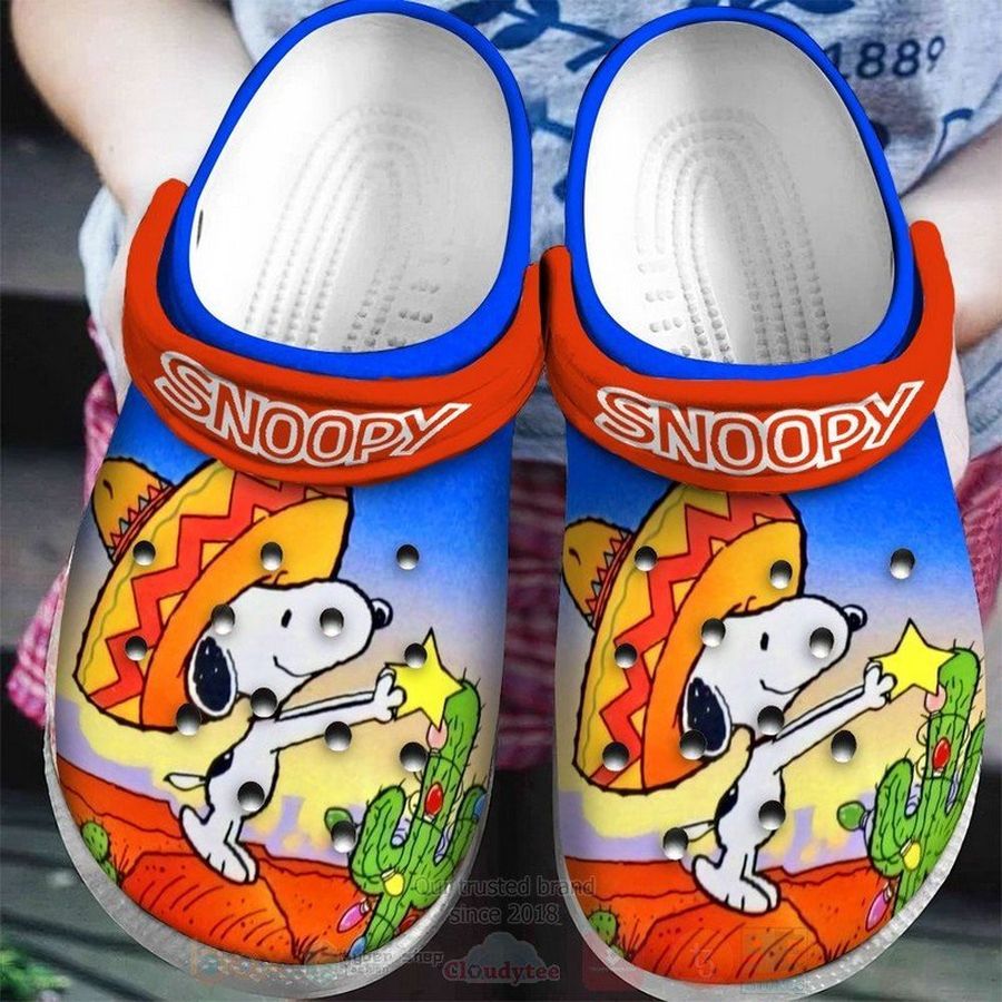 Snoopy Peanuts With Star Crocs Crocband Clog Comfortable Water Shoes