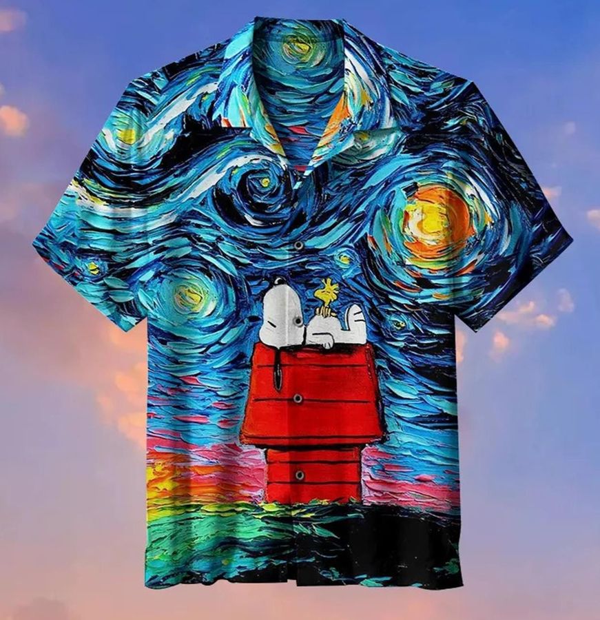Snoopy Starry Sky Hawaiian Shirt