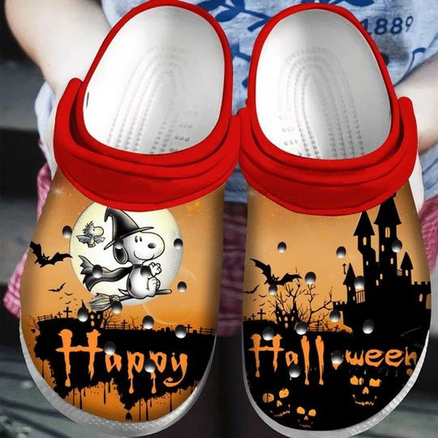 Snoopy Witch Happy Halloween Personalized Gift For Lover Rubber Crocs Crocband Clogs, Comfy Footwear