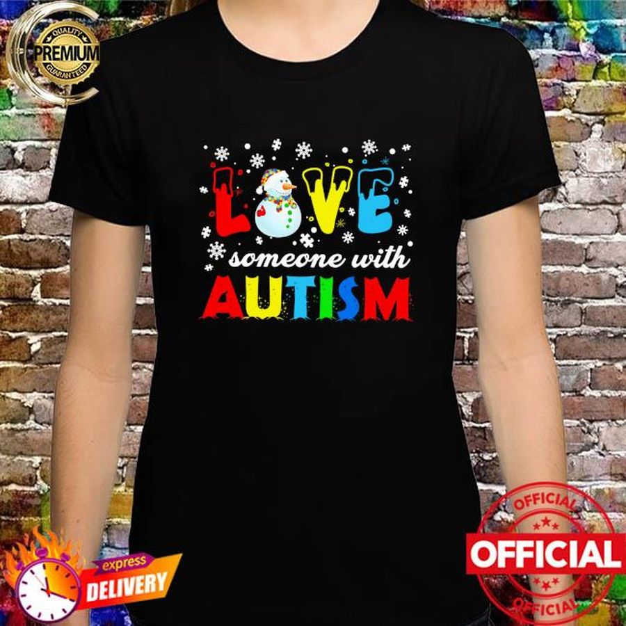 Snowman love someone with Autism Christmas Sweater