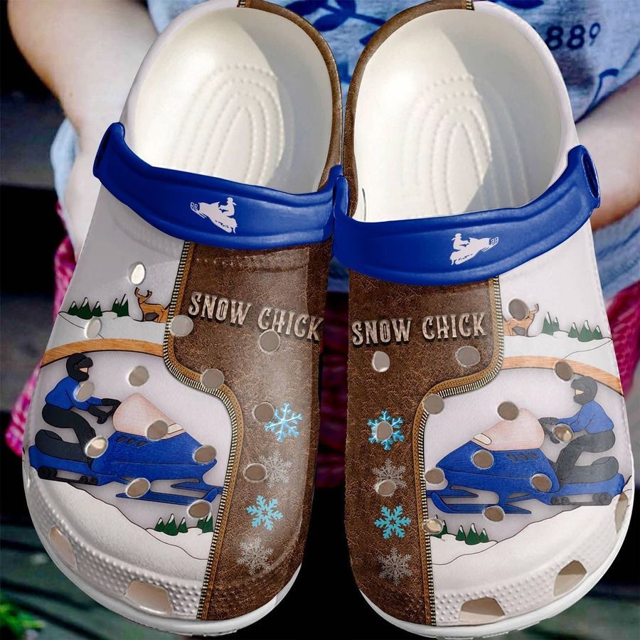 Snowmobile Personalize Clog Custom Crocs Fashionstyle Comfortable For Women Men Kid Print 3D Snow Chick
