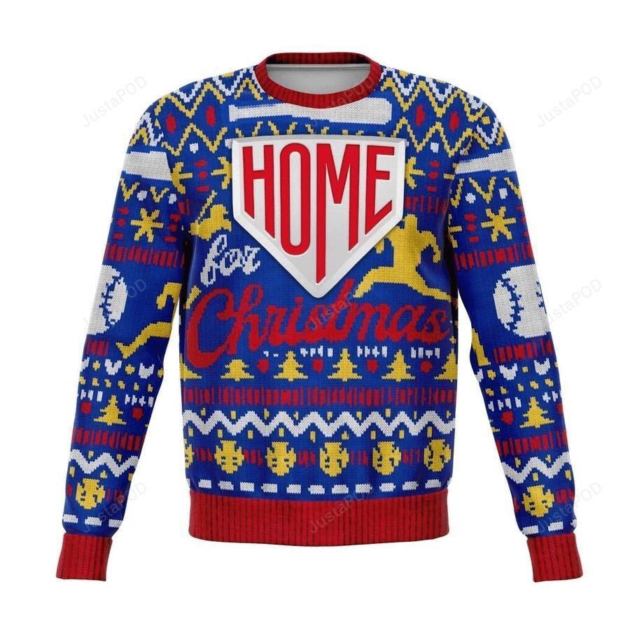 Softball Home For Christmas Ugly Christmas Sweater All Over Print