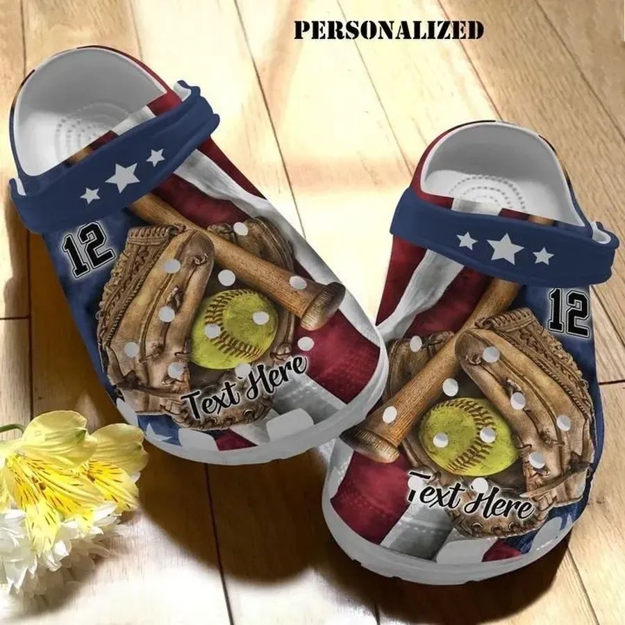 Softball Personalize Clog Custom Crocs Fashionstyle Comfortable For Women Men Kid Print 3D I Love Playing Softball 2