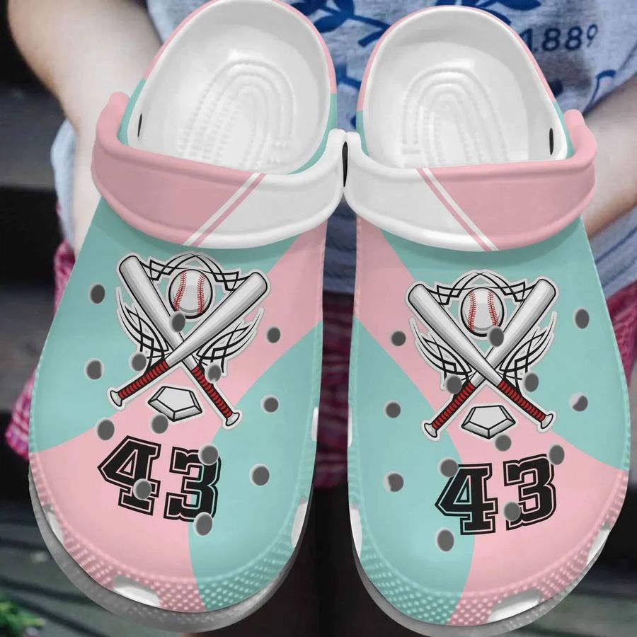 Softball Personalized Clog Custom Crocs Comfortablefashion Style Comfortable For Women Men Kid Print 3D Pastel Pink