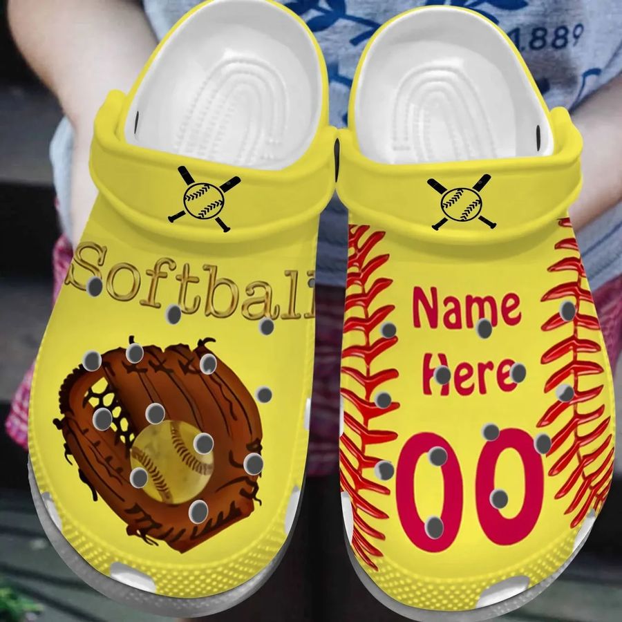 Softball Personalized Clog Custom Crocs Comfortablefashion Style Comfortable For Women Men Kid Print 3D Softball Lover