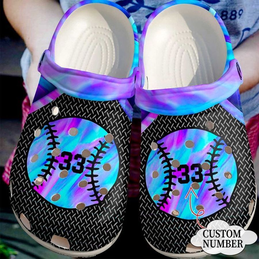 Softball Personalized Color Mix Sku 2302 Crocs Crocband Clog Comfortable For Mens Womens Classic Clog Water Shoes