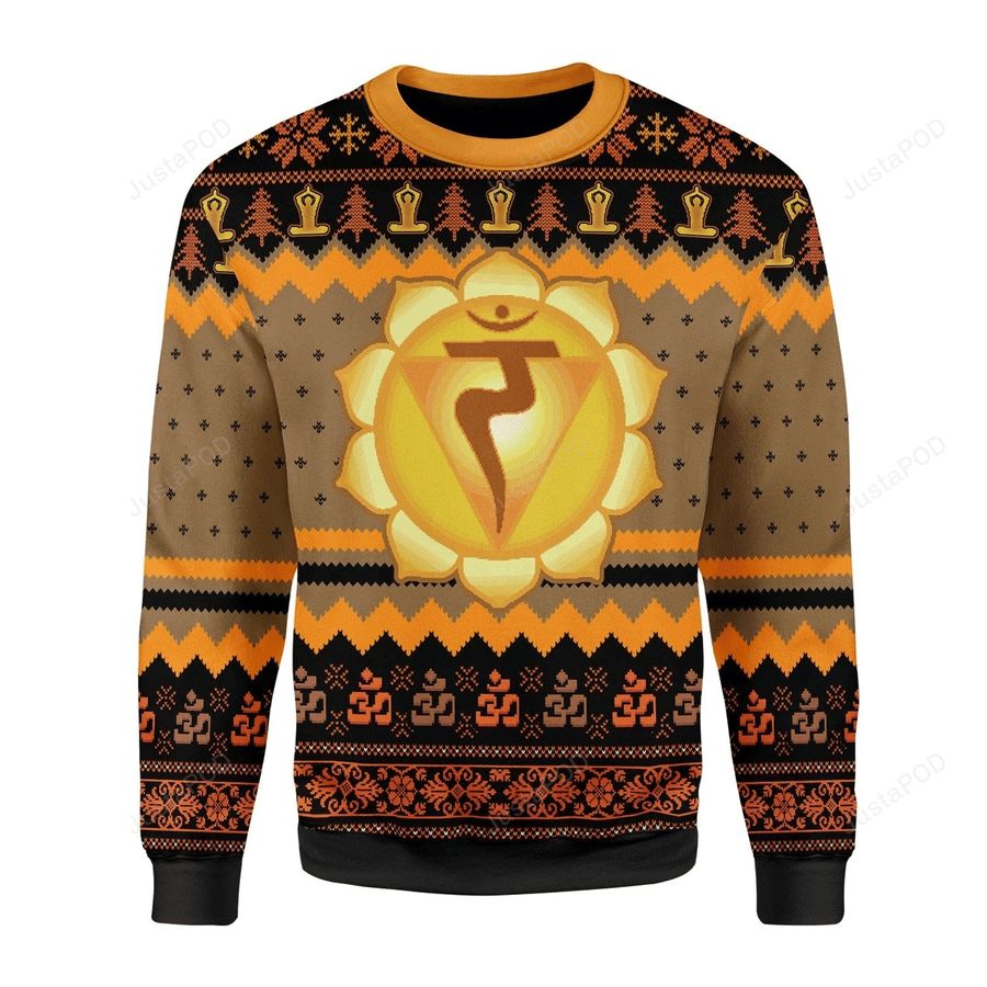 Solar Plexus Chakra Ugly Christmas Sweater All Over Print Sweatshirt