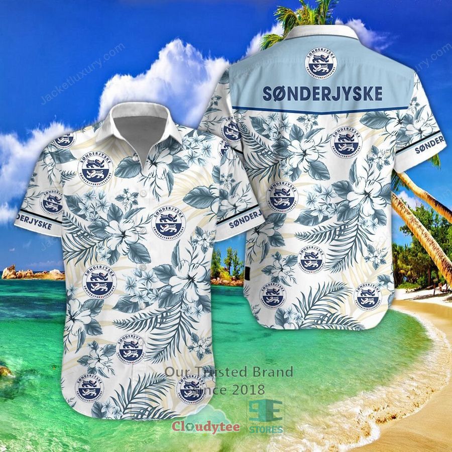 SonderjyskE Fodbold Flowers Hawaiian Shirt, Shorts – LIMITED EDITION