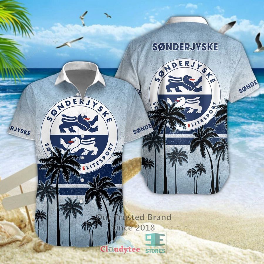 SonderjyskE Fodbold Palm Tree Hawaiian Shirt, Shorts – LIMITED EDITION