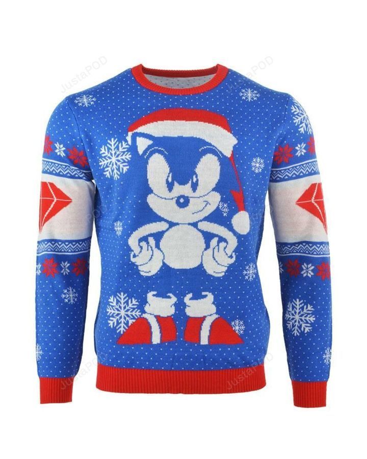 Sonic the Hedgehog Sonic Gem Christmas Ugly Sweater Ugly Sweater