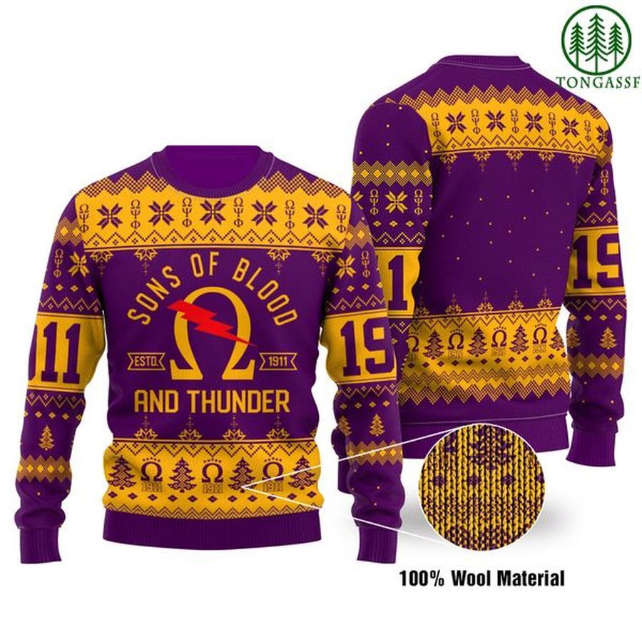 Sons of Blood 1911 and Thunder Ugly Christmas sweater