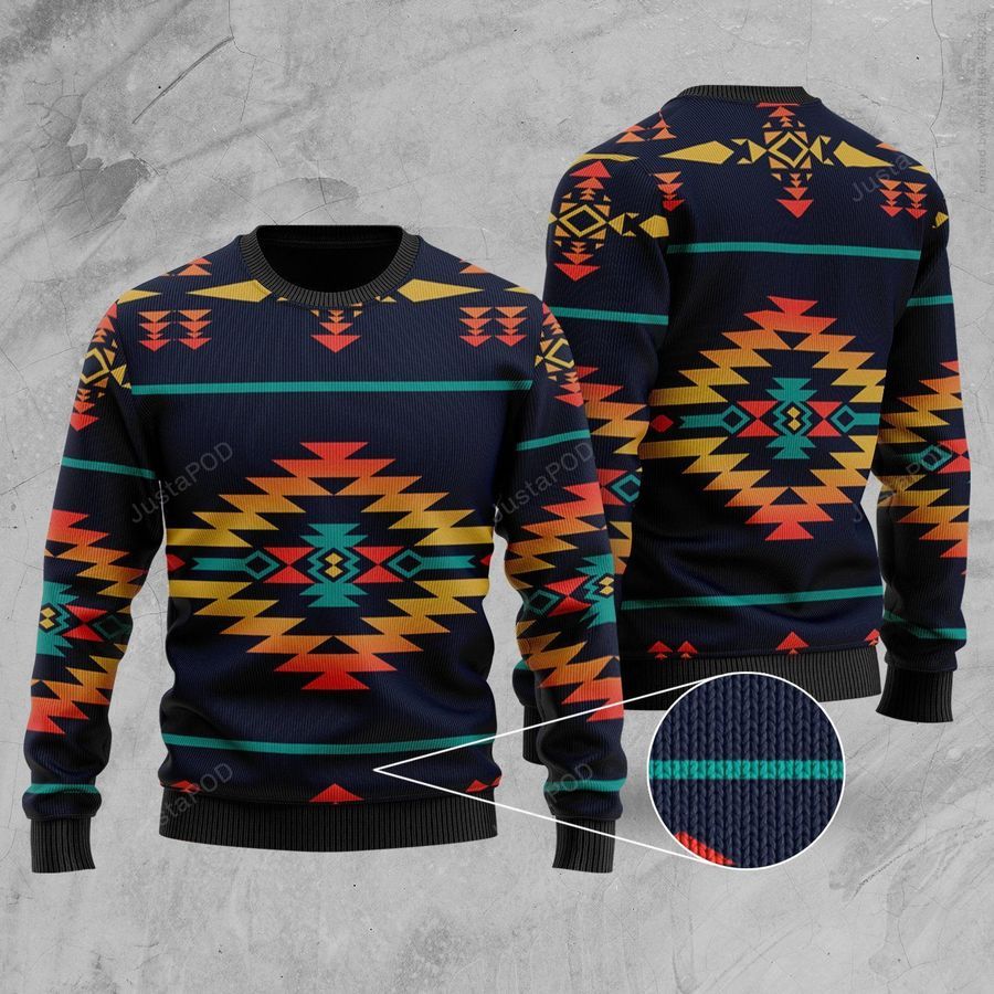 Southwest Navajo Vector Ugly Christmas Sweater All Over Print Sweatshirt