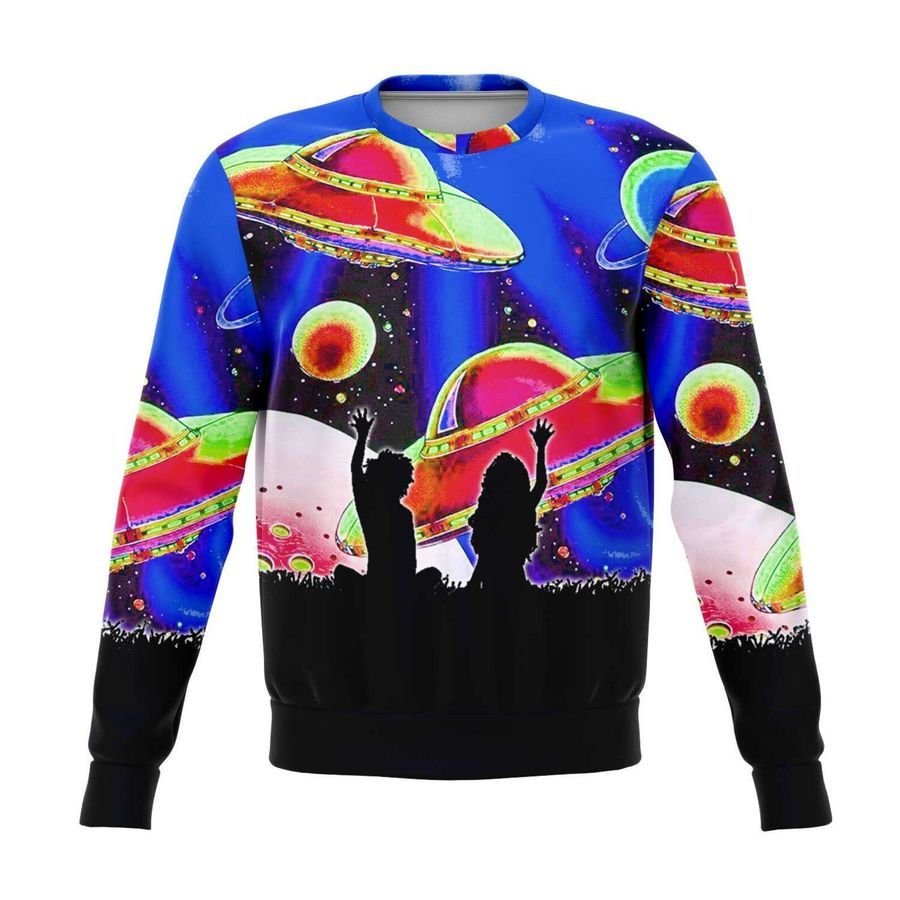 Space Gazer Ugly Christmas Sweater All Over Print Sweatshirt Ugly