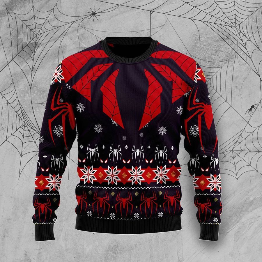Spider Awesome Ugly Christmas Sweater All Over Print Sweatshirt Ugly