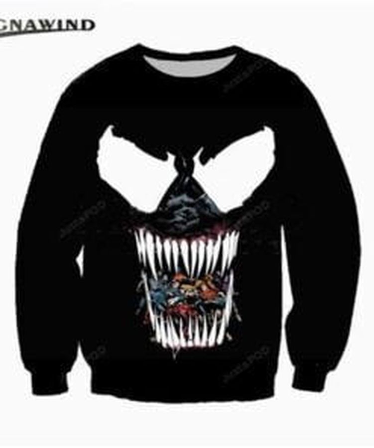 Spider-Man Character Venom Sweatshirt Ugly Sweater Ugly Sweater Christmas Sweaters