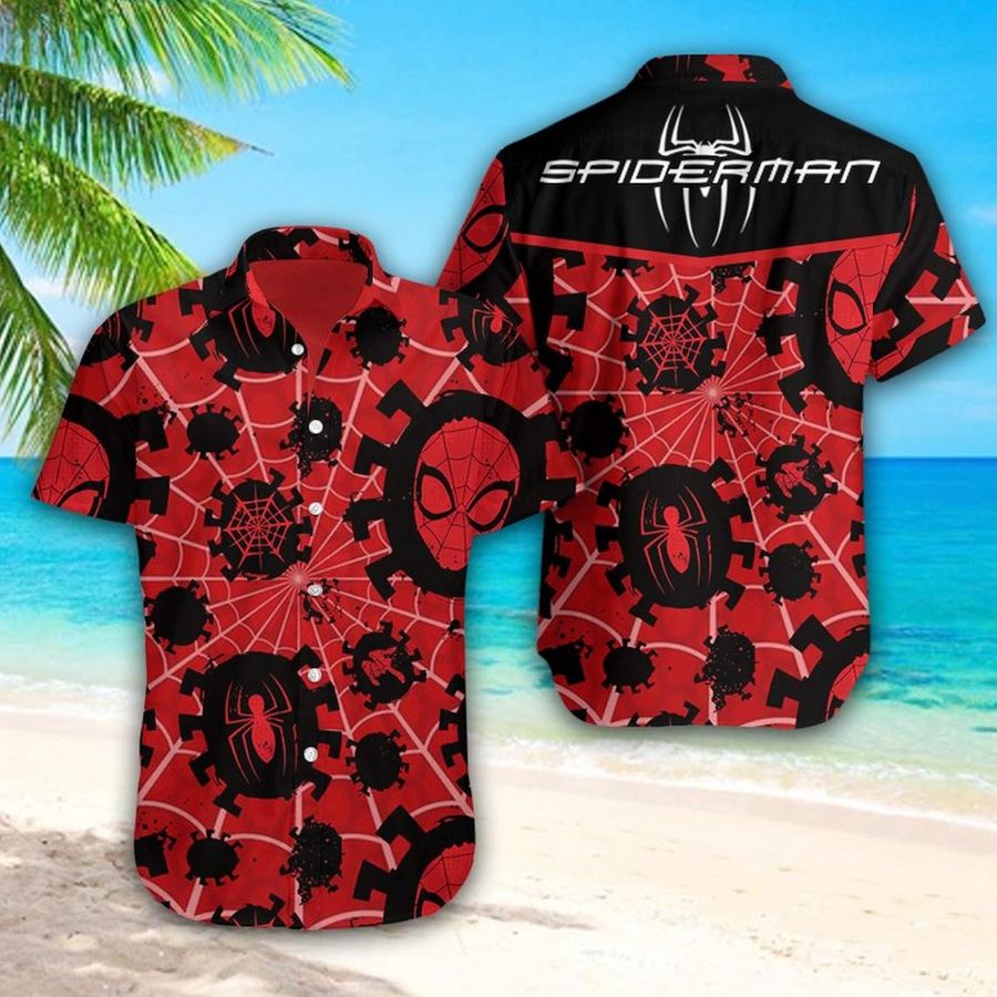 Spider-man Mar-vel Hawaii Aloha Shirt