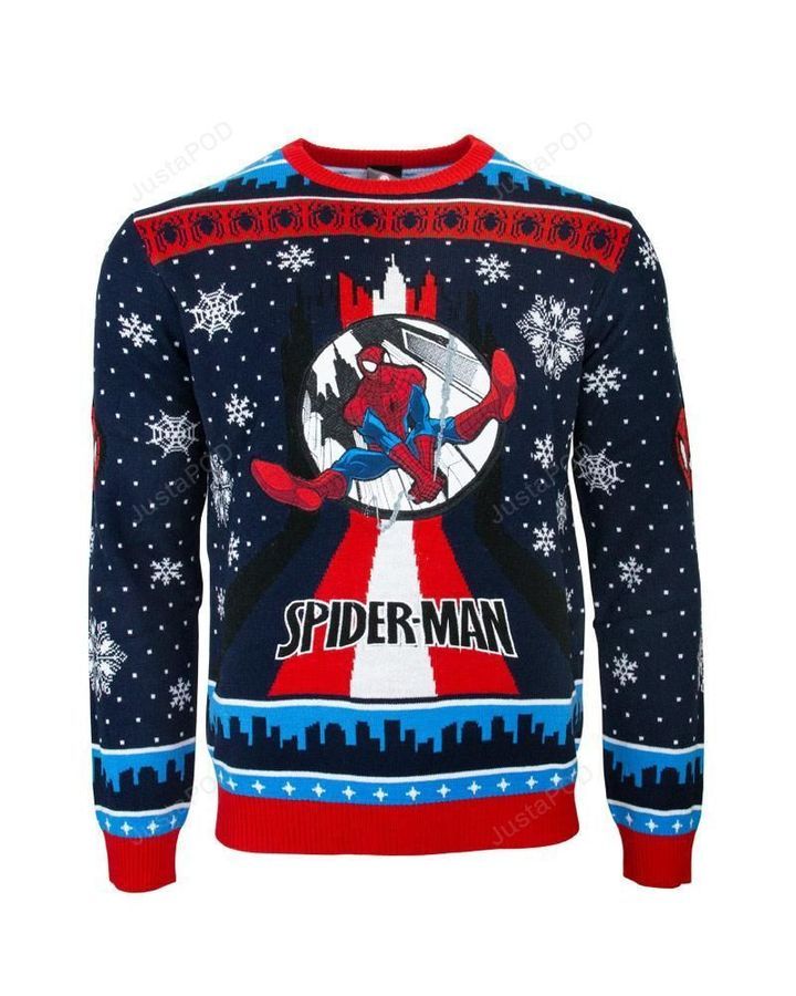 Spider Man Ugly Christmas Sweater All Over Print Sweatshirt Ugly