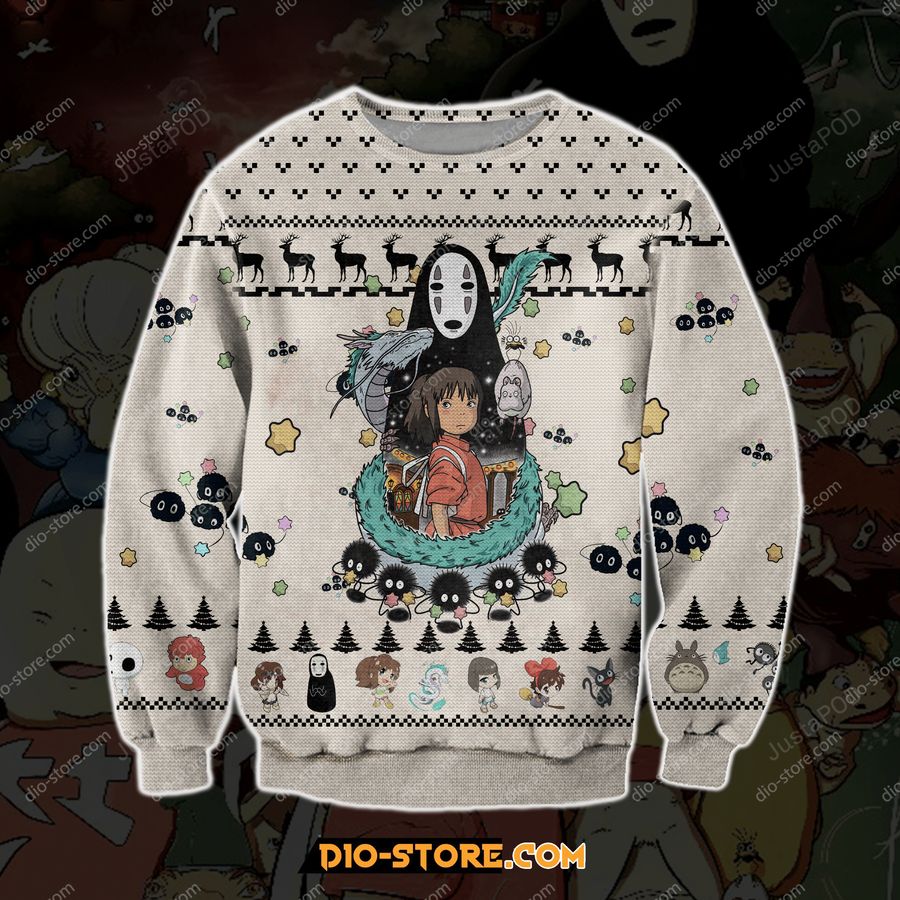 Spirited Away Studio Ghibli Ugly Christmas Sweater, All Over Print Sweatshirt, Ugly Sweater, Christmas Sweaters, Hoodie, Sweater