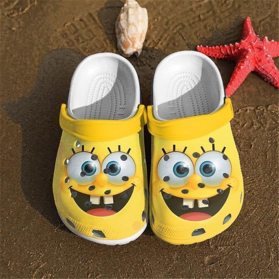 Spongebob 3D Comfortable For Mens And Womens Classic Water Rubber Crocs Crocband Clogs, Comfy Footwear