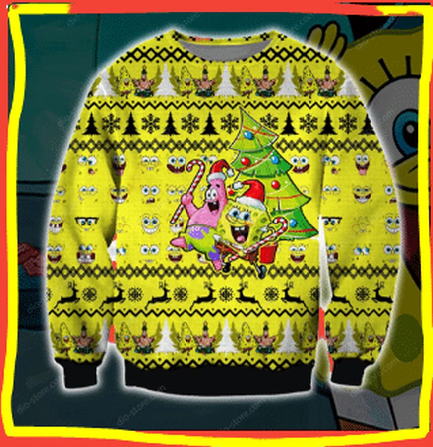 SpongeBob Ugly Christmas Sweater All Over Print Sweatshirt Ugly Sweater