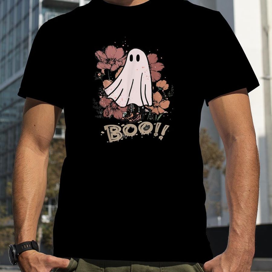 Spooky Boo Ghost Halloween Night Mens Womens T Shirt