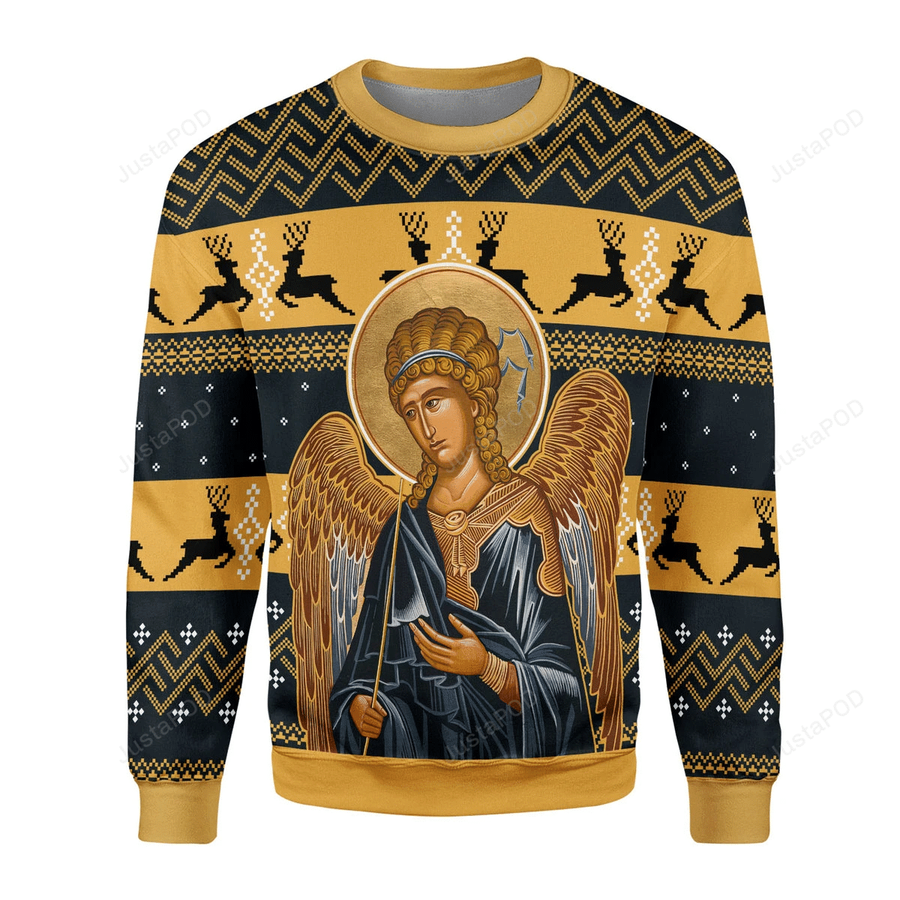 St Archangel Gabriel Ugly Christmas Sweater All Over Print Sweatshirt.png