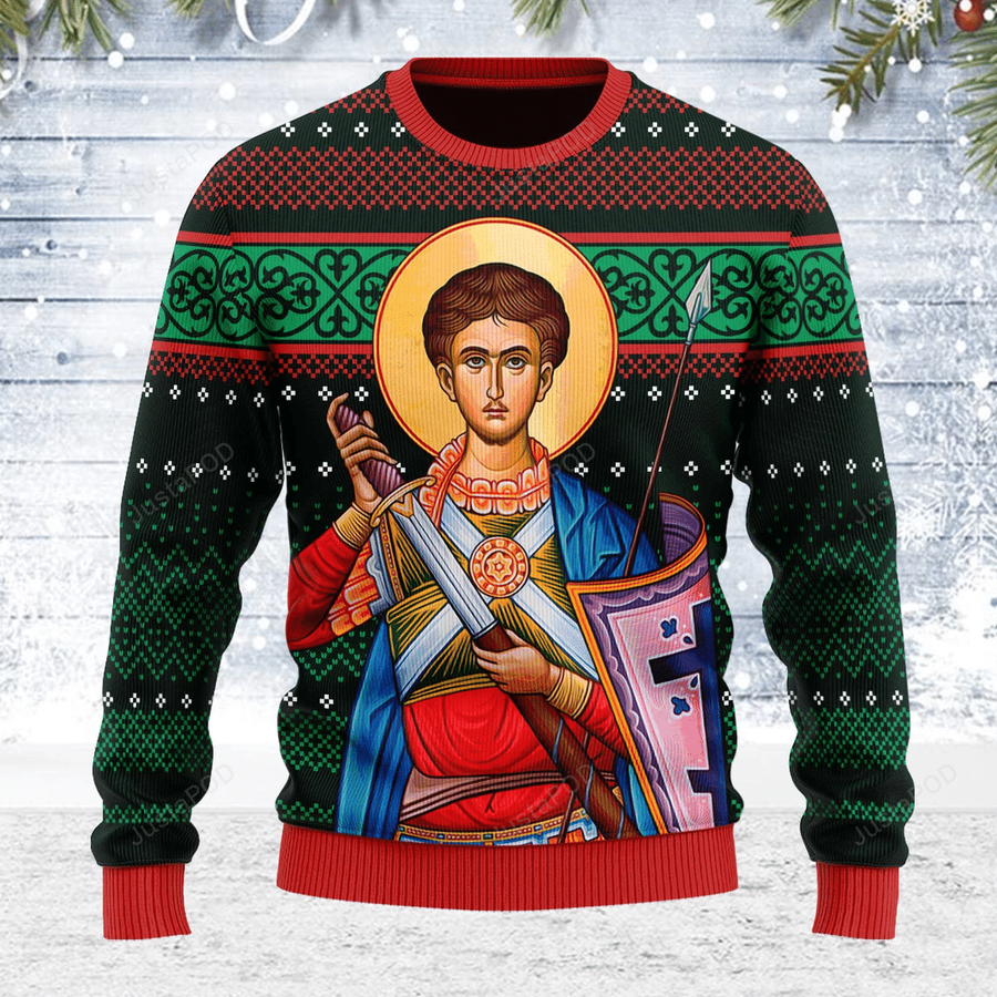 St Dimitri Ugly Christmas Sweater All Over Print Sweatshirt Ugly.png