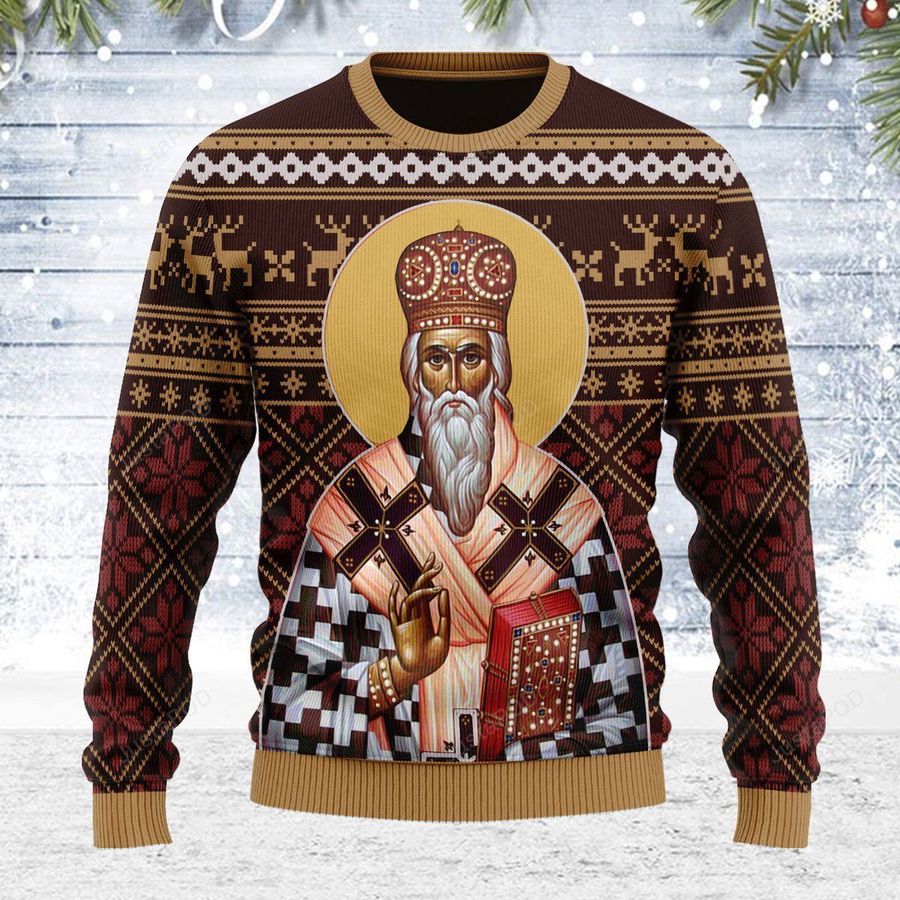 St. Vasilije Of Ostrog Ugly Christmas Sweater, All Over Print Sweatshirt, Ugly Sweater, Christmas Sweaters, Hoodie, Sweater