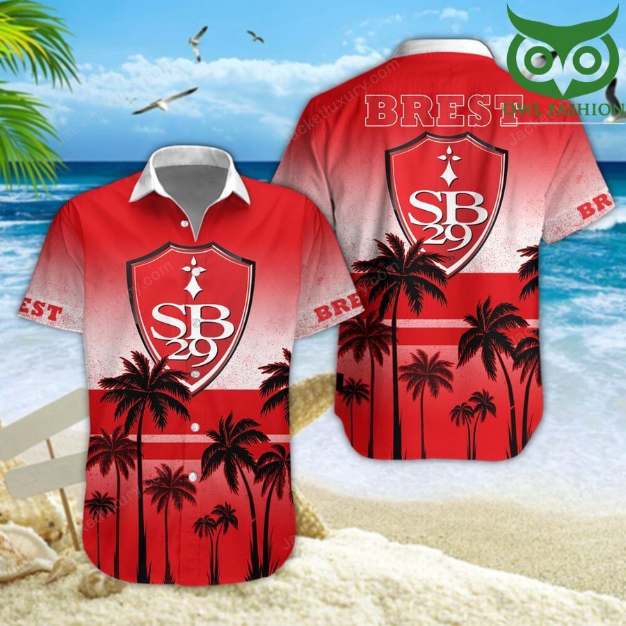 Stade Brestois 29 Champion Leagues  aloha summer tropical Hawaiian shirt