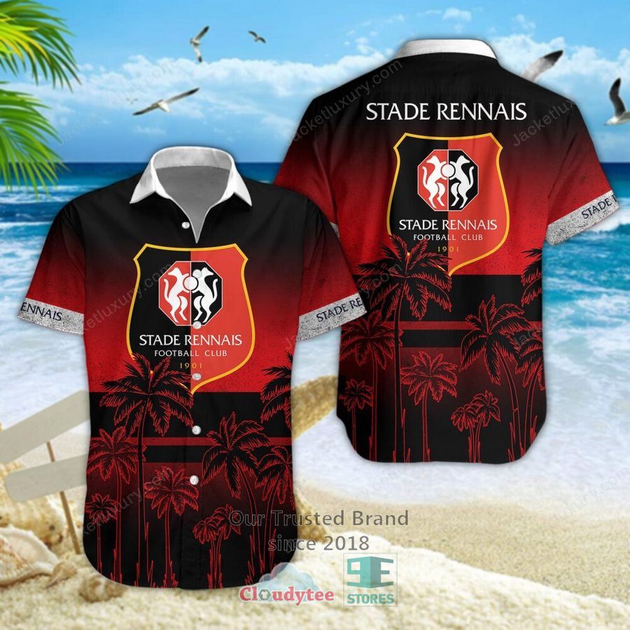 Stade Rennais F.C palm tree Hawaiian Shirt, Shorts – LIMITED EDITION
